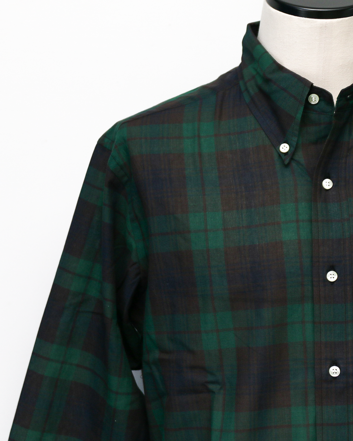 WORKERS Modified BD Shirt, Indian Madras Black Watch