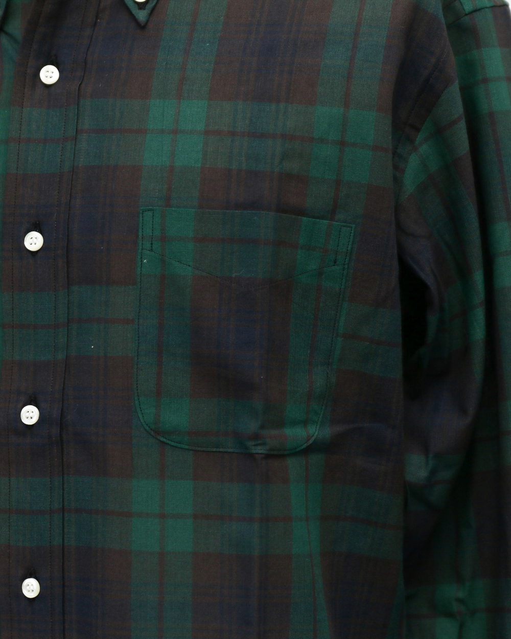 WORKERS Modified BD Shirt, Indian Madras Black Watch