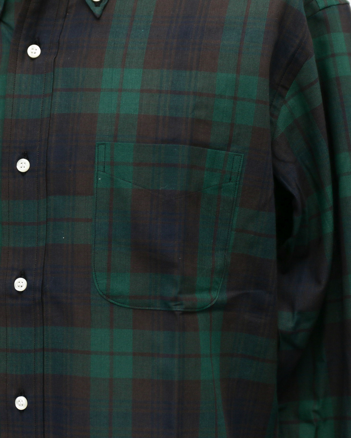 WORKERS Modified BD Shirt, Indian Madras Black Watch