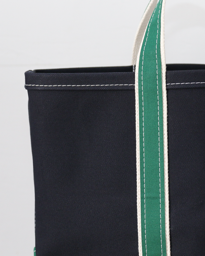WORKERS ワーカーズ Deluxe Tote Bag/ Dark Navy Body x Green Handle