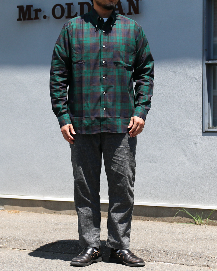 WORKERS Modified BD Shirt, Indian Madras Black Watch