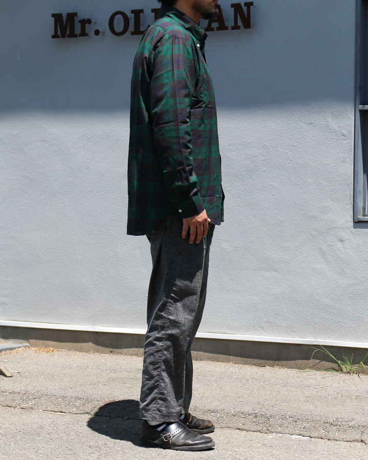 WORKERS Modified BD Shirt, Indian Madras Black Watch