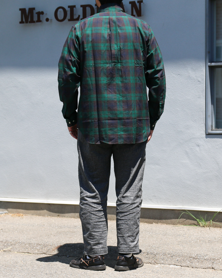 WORKERS Modified BD Shirt, Indian Madras Black Watch
