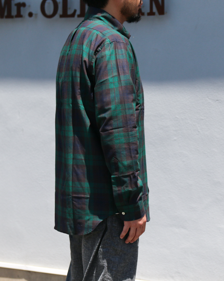 WORKERS Modified BD Shirt, Indian Madras Black Watch