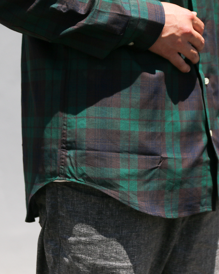 WORKERS Modified BD Shirt, Indian Madras Black Watch