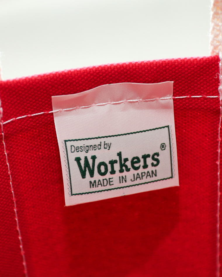 WORKERS ワーカーズ Deluxe Tote Bag/ Red Body x Navy Handle