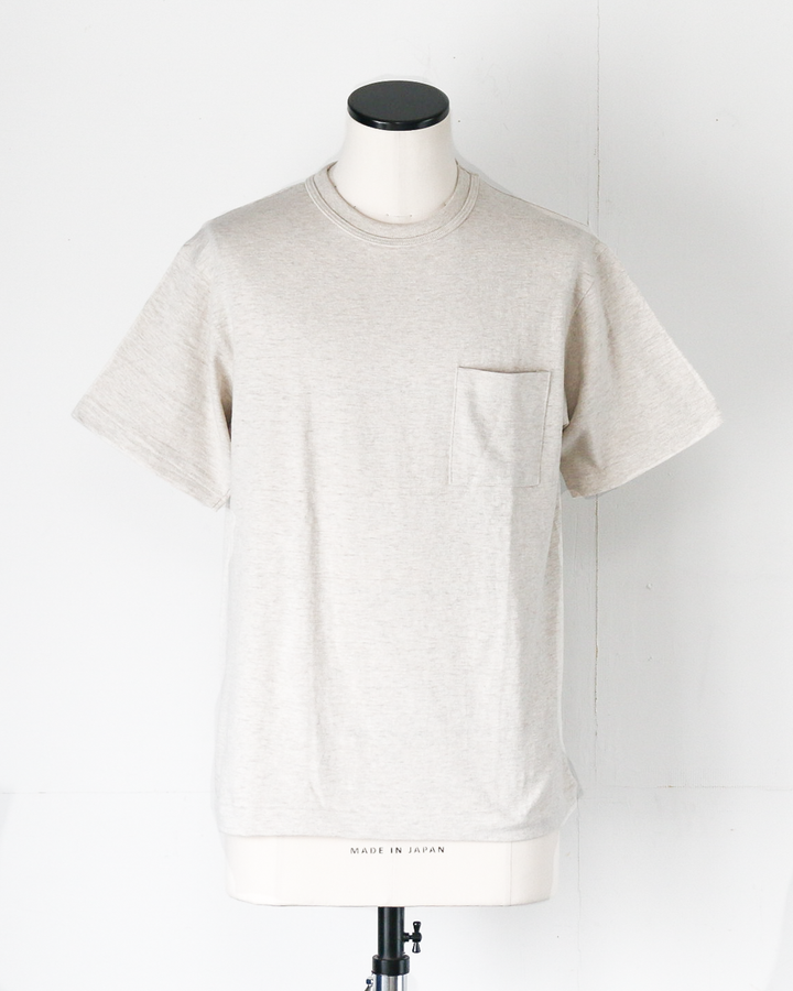 WAREHOUSE Lot 4601 SOLID POCKET T Oatmeal
