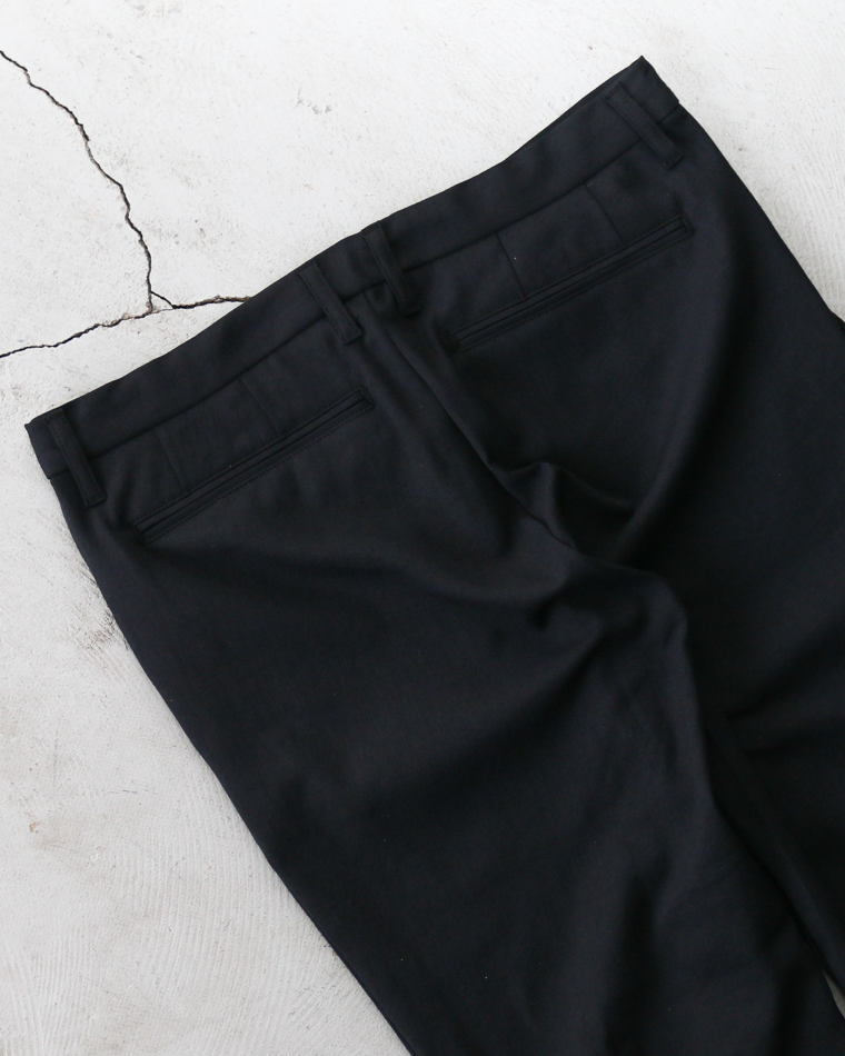 TURN ME ON  綿麻オックス ストレッチクロップドパンツ BLACK