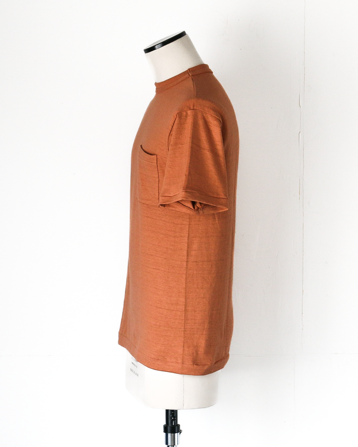 WAREHOUSE Lot 4601 SOLID POCKET T Dark Salmon