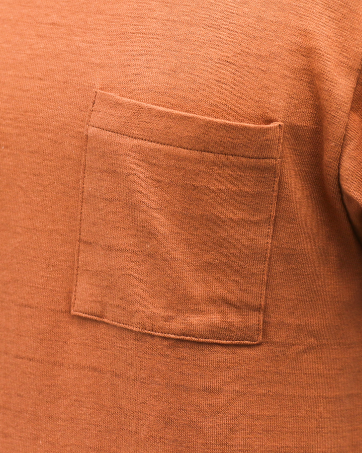 WAREHOUSE Lot 4601 SOLID POCKET T Dark Salmon