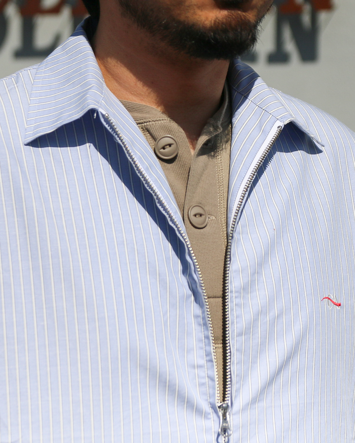 melple  Westwood Drizzler Jacket Blue Stripe