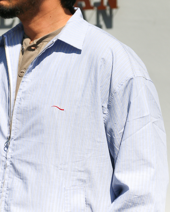melple  Westwood Drizzler Jacket Blue Stripe