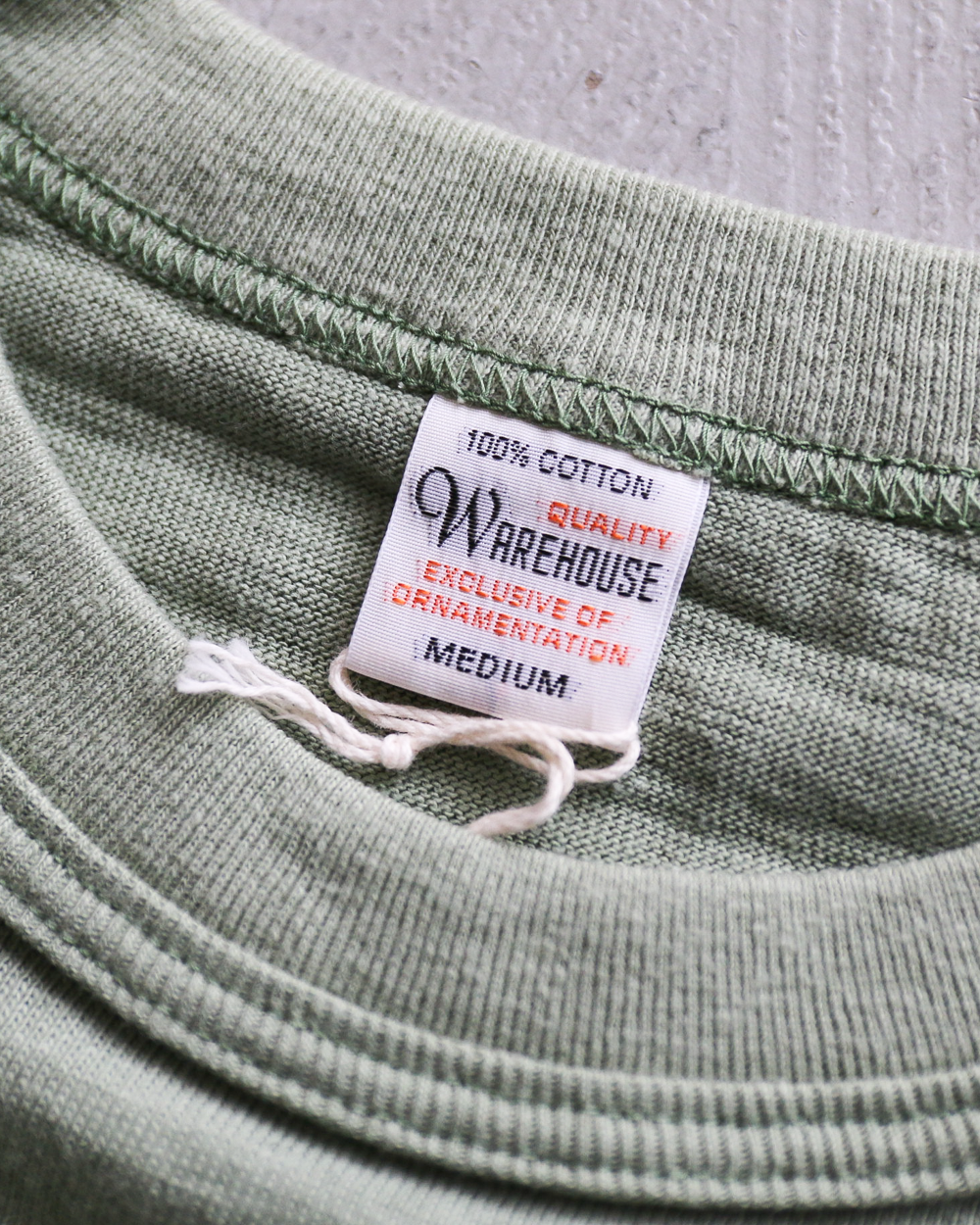 WAREHOUSE Lot 4601 SOLID POCKET T Pale Green