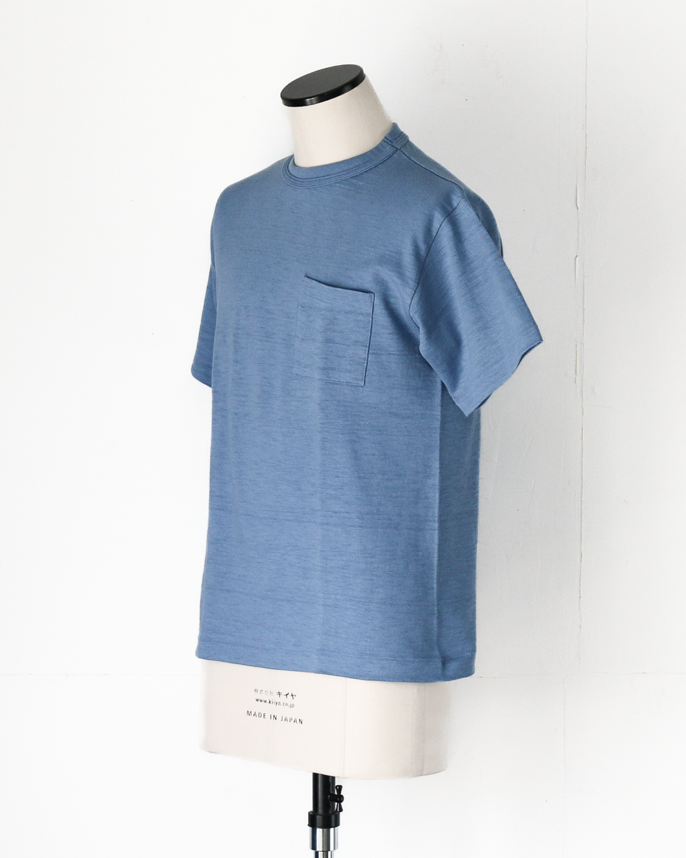 WAREHOUSE Lot 4601 SOLID POCKET T Pale Blue