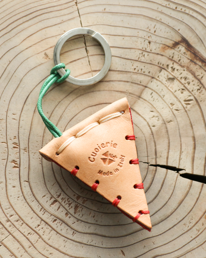 LA CUOIERIA LEATHER KEY HOLDER PIZZA