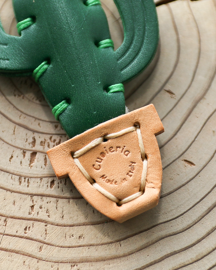 LA CUOIERIA LEATHER KEY HOLDER CACTUS