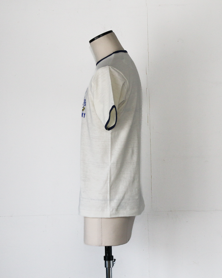 WAREHOUSE  Lot4059 LINGER TEE AFA CREAM×NAVY