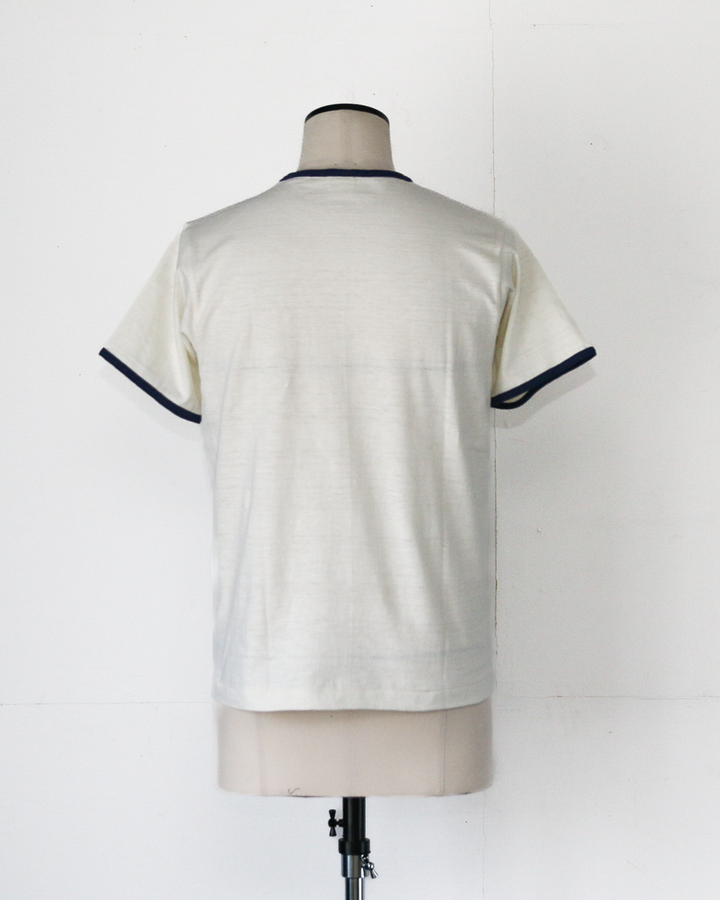 WAREHOUSE  Lot4059 LINGER TEE AFA CREAM×NAVY