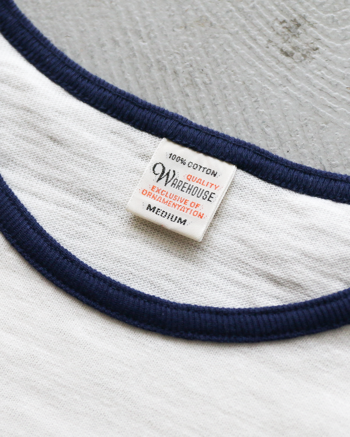 WAREHOUSE  Lot4059 LINGER TEE AFA CREAM×NAVY