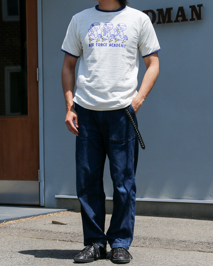 WAREHOUSE  Lot4059 LINGER TEE AFA CREAM×NAVY
