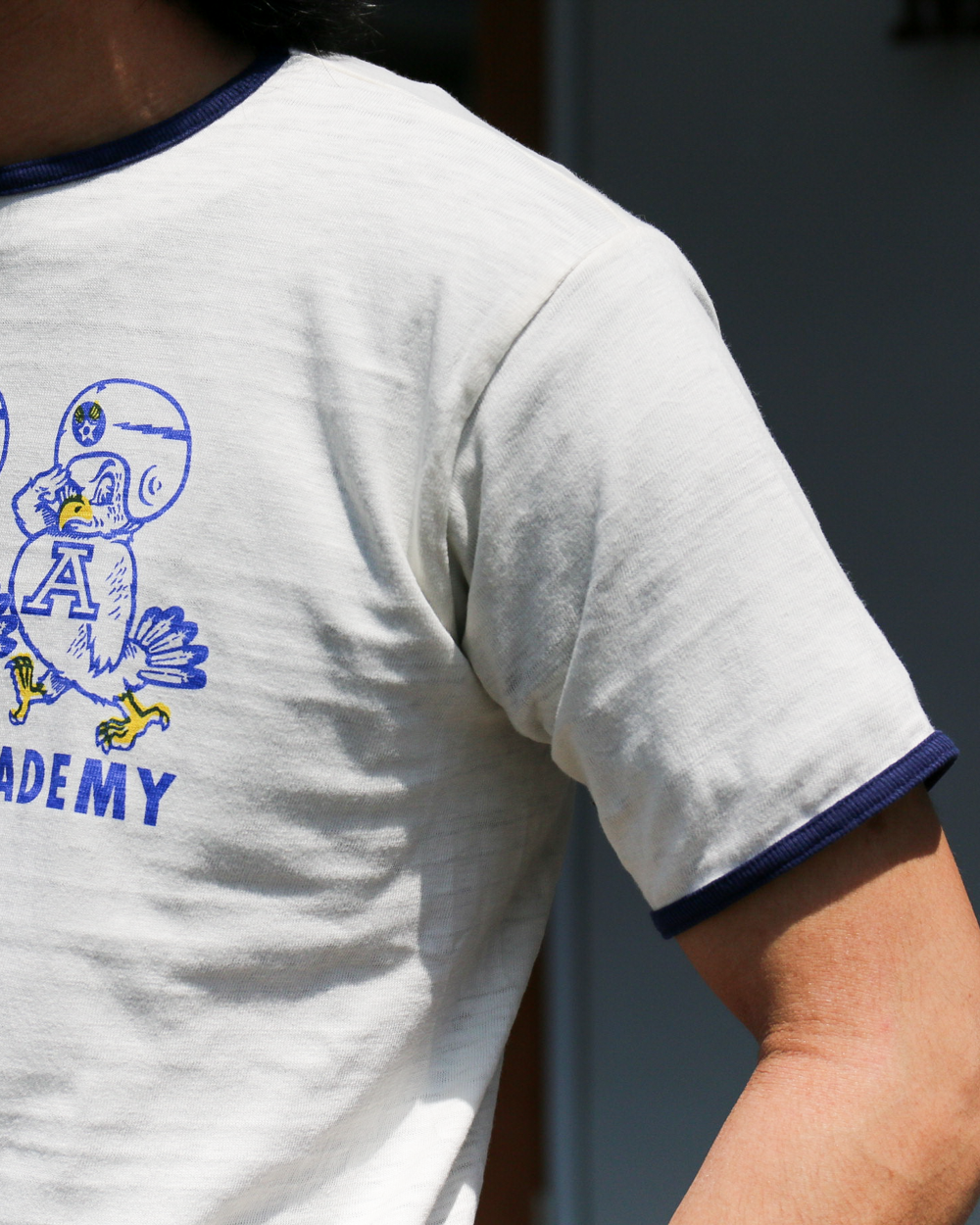 WAREHOUSE  Lot4059 LINGER TEE AFA CREAM×NAVY