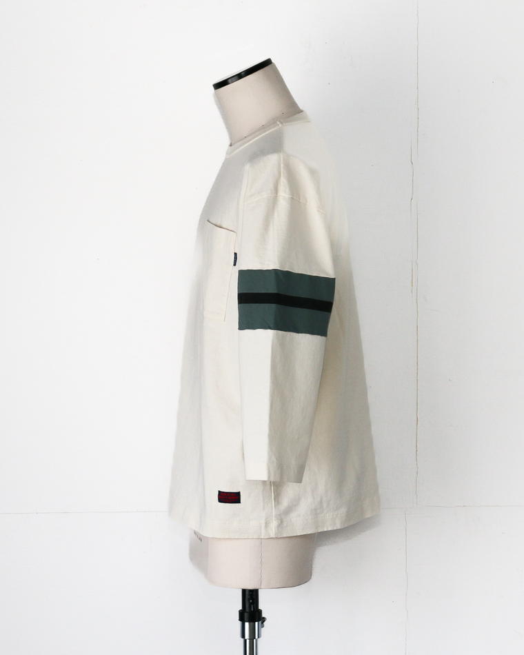 TURN ME ON 3/4 Sleeve Football Tee Off White