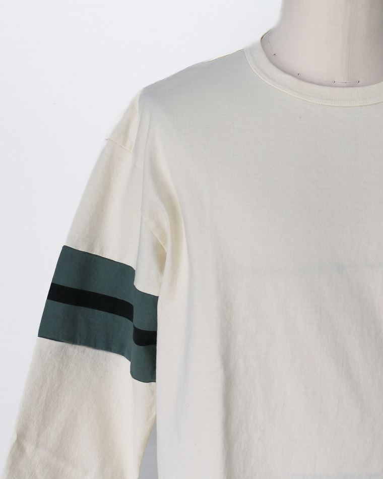 TURN ME ON 3/4 Sleeve Football Tee Off White