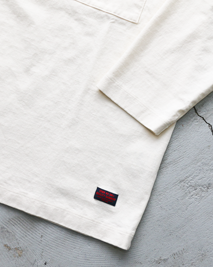 TURN ME ON 3/4 Sleeve Football Tee Off White