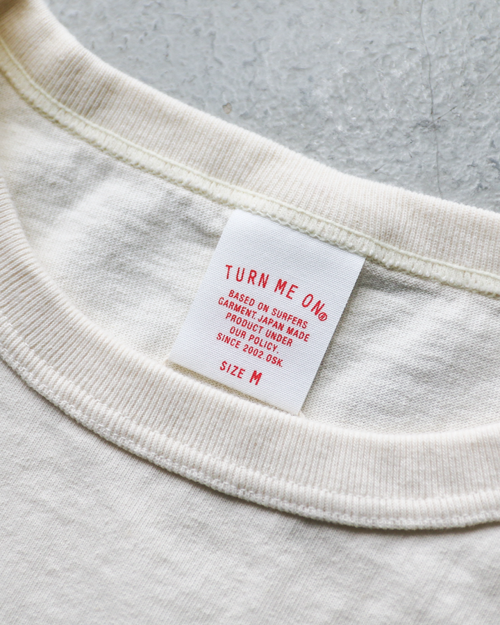TURN ME ON 3/4 Sleeve Football Tee Off White