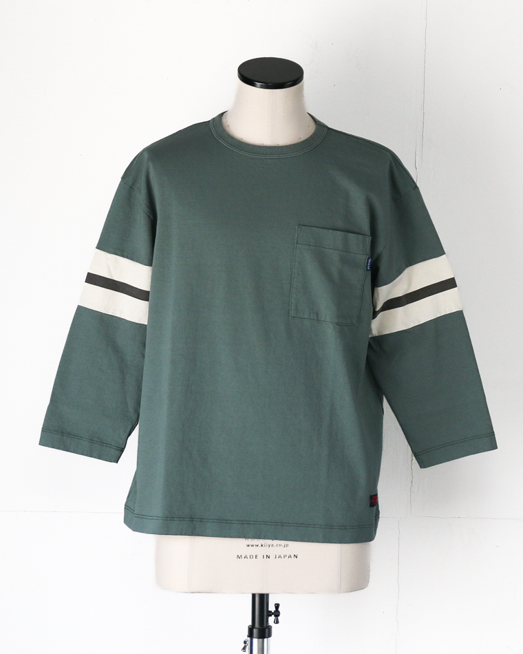 TURN ME ON 3/4 Sleeve Football Tee Green