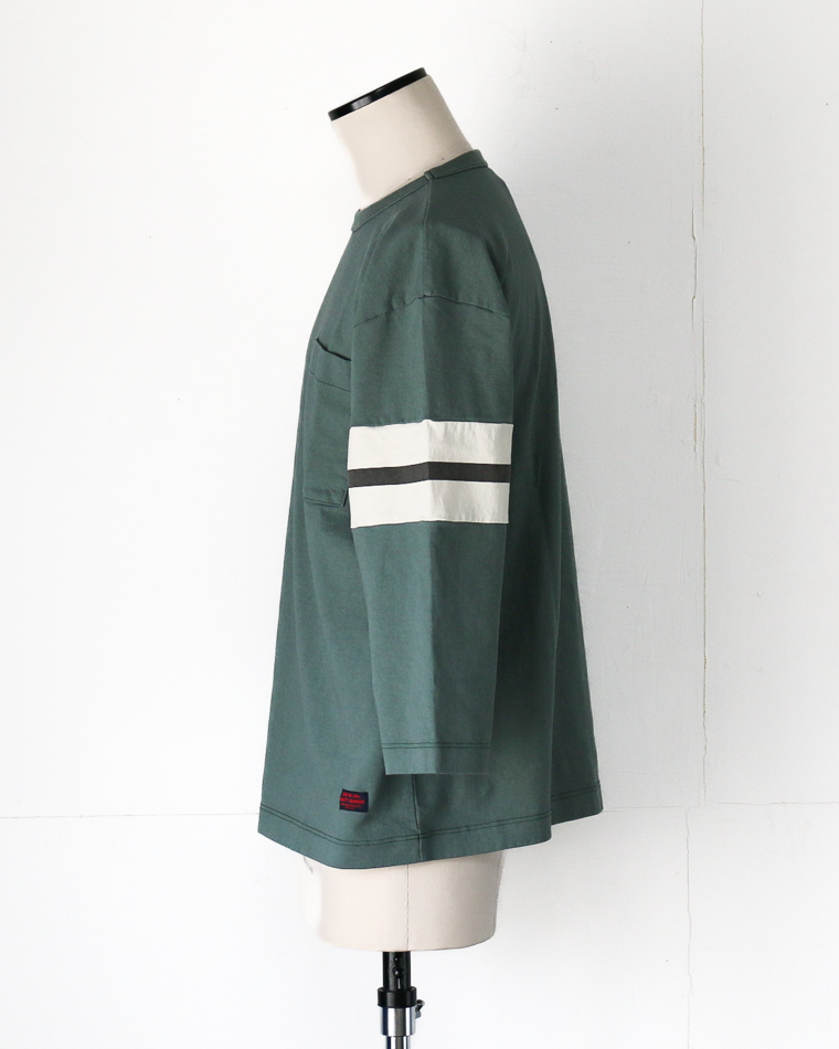 TURN ME ON 3/4 Sleeve Football Tee Green