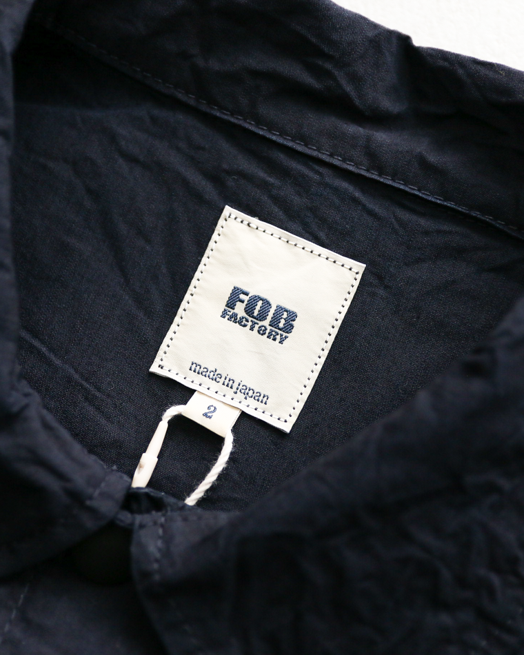 FOB factory F2462 ID NYLON COACH JACKET Indigo