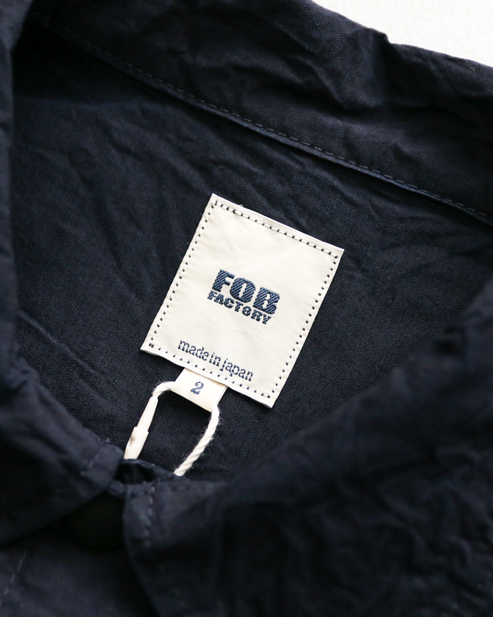 FOB factory F2462 ID NYLON COACH JACKET Indigo