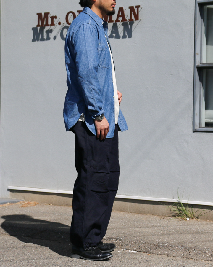 WAREHOUSE Lot.3064 VENTILATION 3STITCH CHAMBRAY SHIRT SAX