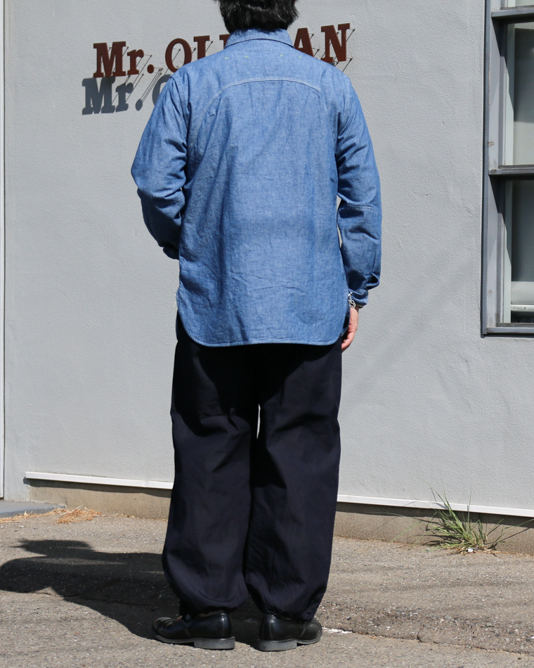 WAREHOUSE Lot.3064 VENTILATION 3STITCH CHAMBRAY SHIRT SAX