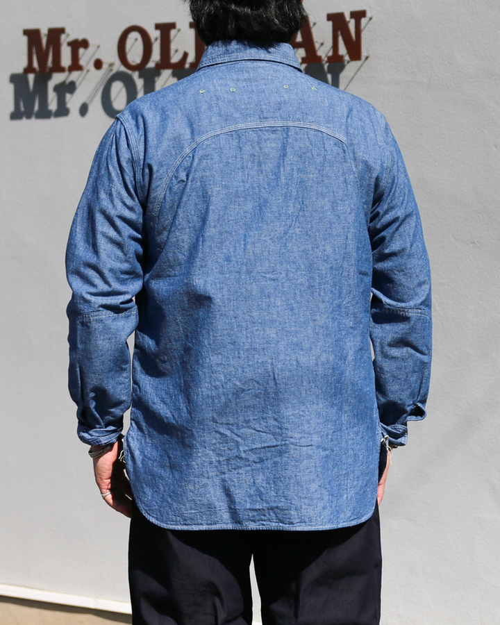 WAREHOUSE Lot.3064 VENTILATION 3STITCH CHAMBRAY SHIRT SAX