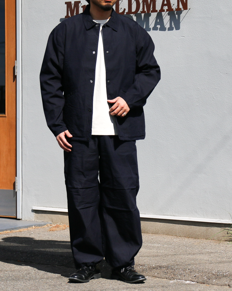 FOB factory F2462 ID NYLON COACH JACKET Indigo