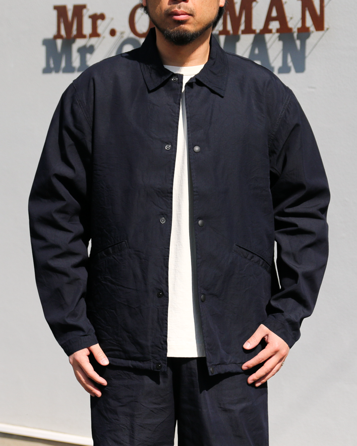 FOB factory F2462 ID NYLON COACH JACKET Indigo
