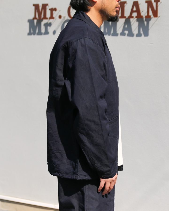 FOB factory F2462 ID NYLON COACH JACKET Indigo