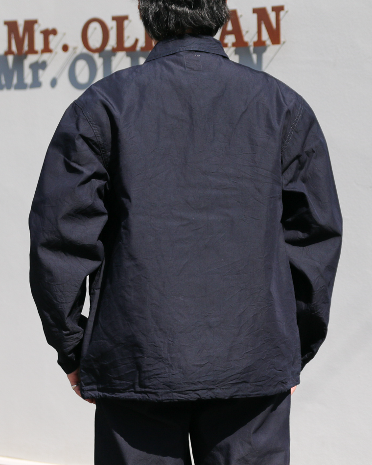 FOB factory F2462 ID NYLON COACH JACKET Indigo