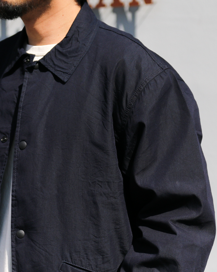 FOB factory F2462 ID NYLON COACH JACKET Indigo