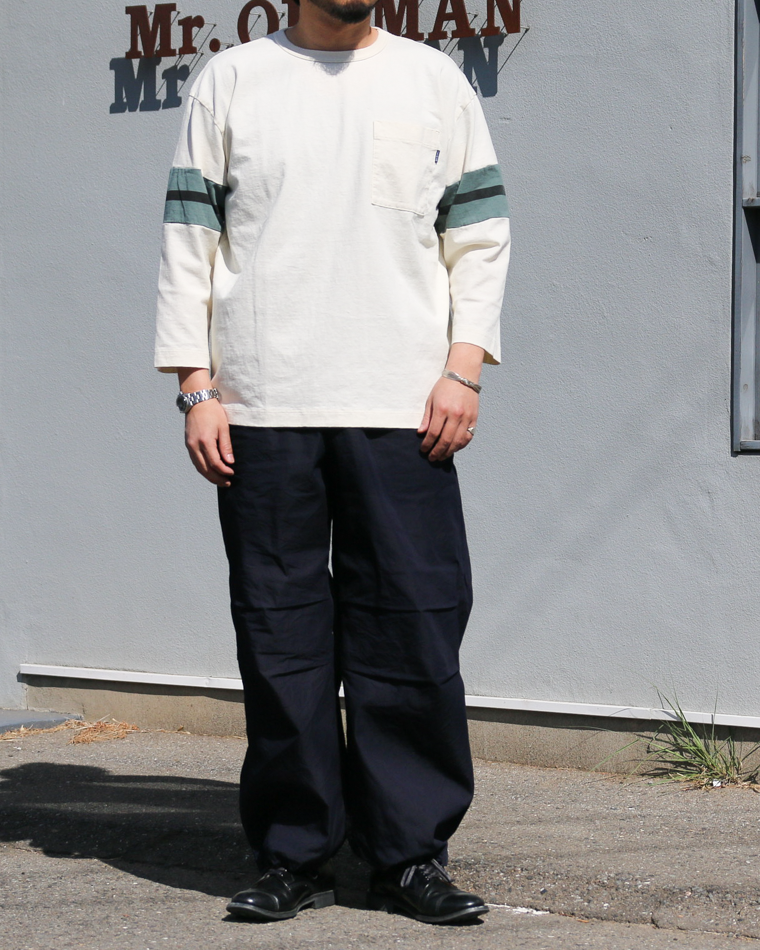 TURN ME ON 3/4 Sleeve Football Tee Off White