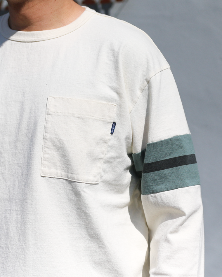 TURN ME ON 3/4 Sleeve Football Tee Off White