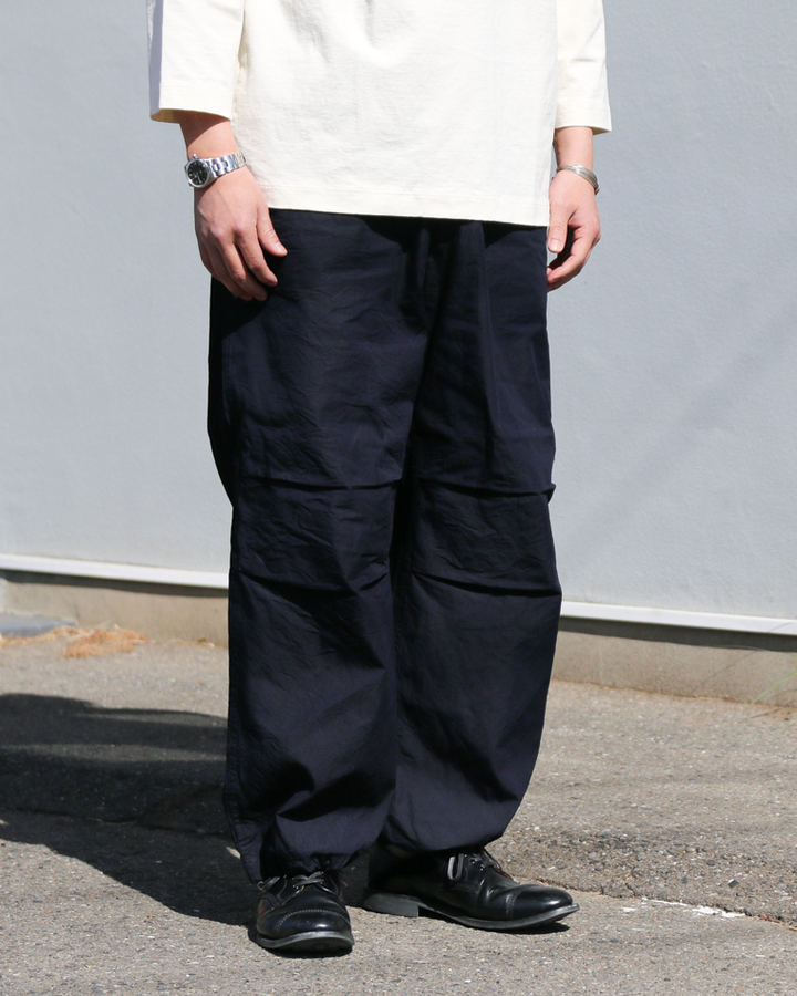FOB factory F0545 ID NYLON TUCK PANTS Indigo