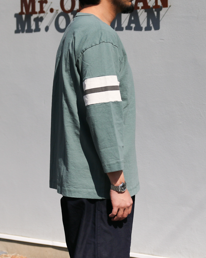 TURN ME ON 3/4 Sleeve Football Tee Green