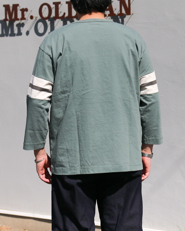 TURN ME ON 3/4 Sleeve Football Tee Green
