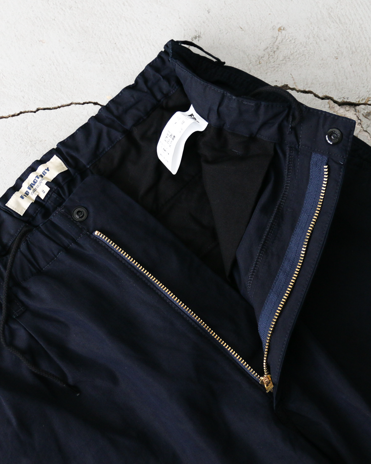 FOB factory F0545 ID NYLON TUCK PANTS Indigo
