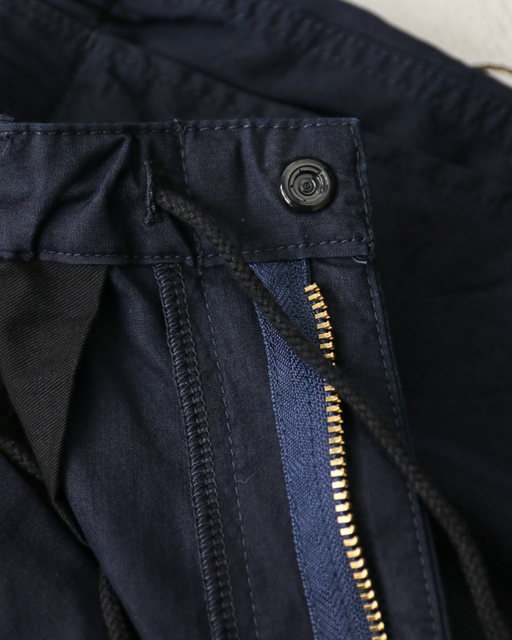 FOB factory F0545 ID NYLON TUCK PANTS Indigo