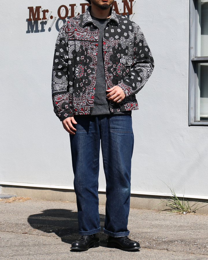 redad  made in USA Bandana Remake 1st Jacket Black 1