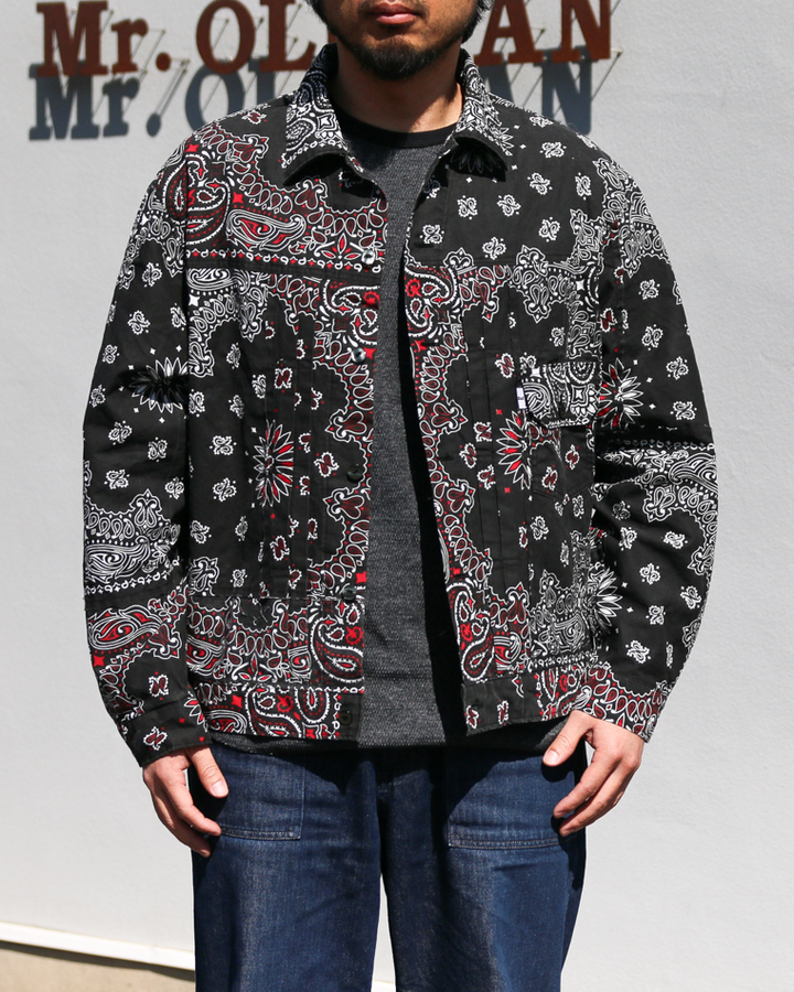 redad  made in USA Bandana Remake 1st Jacket Black 2